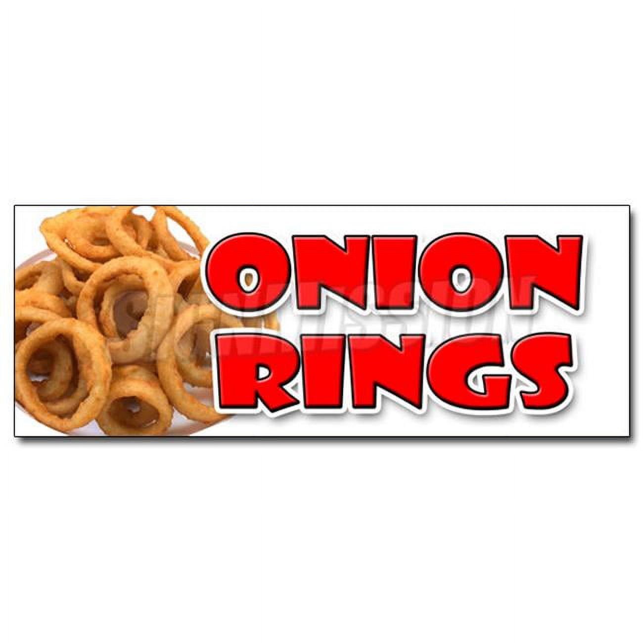 SignMission 12 in. Onion Rings Decal Sticker Deep Fried Vidalia Sweet Crispy Ring French Fries