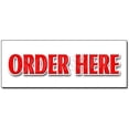 thumbnail image 1 of SignMission 12 in. Order Here Decal Sticker - Food Ice Cream Fair Carnival Vendor Pick Up Eat, 1 of 1