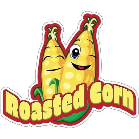SignMission 12 in. Roasted Corn Decal Concession Stand Food Truck Sticker