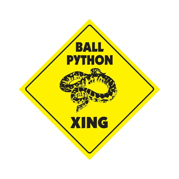 SignMission X-BALL PYTHON 12 x 12 in. Ball Python Crossing Zone Xing Sign
