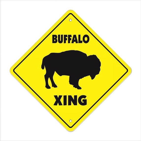 SignMission 12 x 12 in. Buffalo Crossing Zone Xing Sign