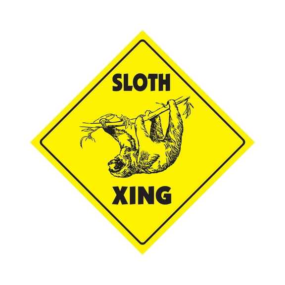 SignMission X-SLOTH 12 x 12 in. Sloth Crossing Zone Xing Sign
