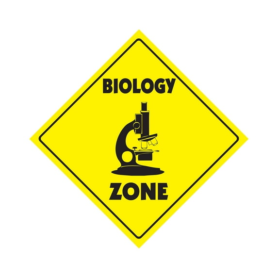 Biology Crossing Sign Zone Xing | Indoor/Outdoor | 12" Tall science teacher college living