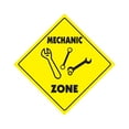 thumbnail image 1 of Mechanic Crossing Sign Zone Xing | Indoor/Outdoor | 12" Tall wrench oil change tools fix repair, 1 of 5
