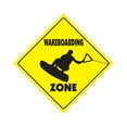 thumbnail image 1 of SignMission X-WAKEBOARDING 12 x 12 in. Zone Xing Crossing Sign - Wakeboarding, 1 of 5