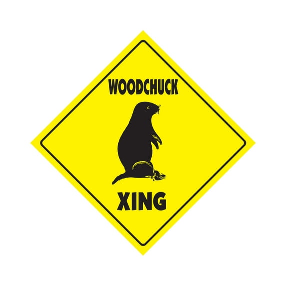 SignMission X-WOODCHUCK 12 x 12 in. Zone Xing Crossing Sign - Woodchuck