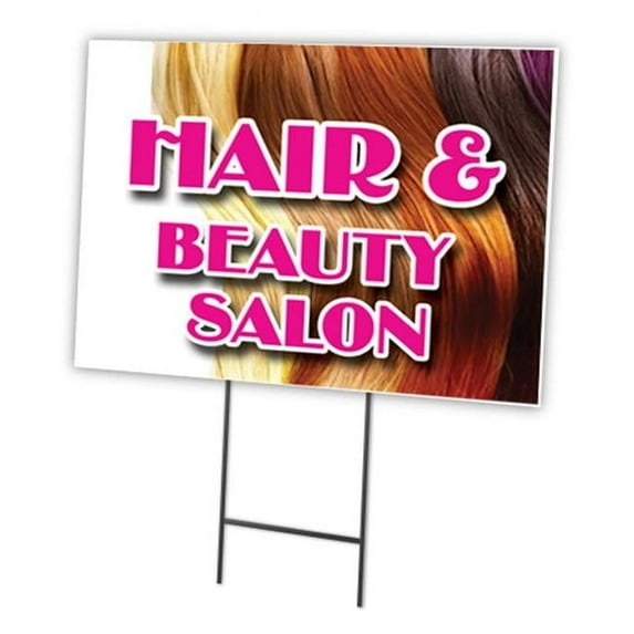 SignMission 12 x 16 in. Hair & Beauty Salon Yard Sign & Stake