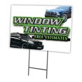 thumbnail image 1 of WINDOW TINTING FREE ESTIMATES 12"x16" Yard Sign & Stake | Advertise Your Business | Stake Included Image On Front Only | Made in The USA, 1 of 3