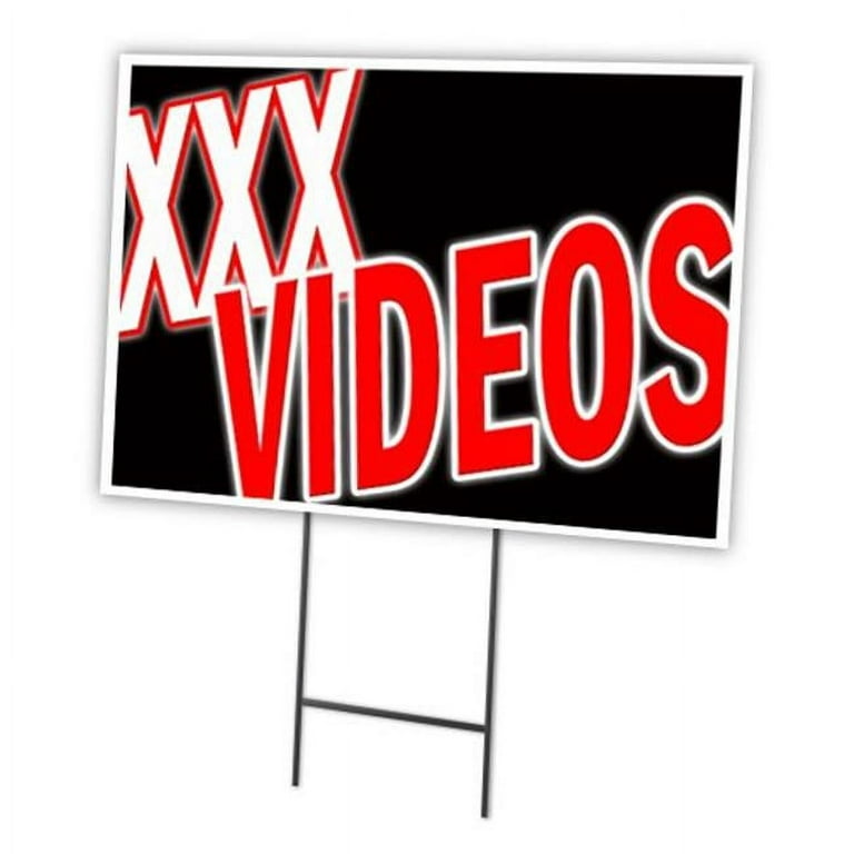 SignMission 12 x 16 in. Xxx Videos Yard Sign & Stake - Walmart.com