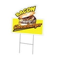 thumbnail image 1 of SignMission  12 x 16 in. Yard Sign & Stake - Bacon Cheeseburger, 1 of 1