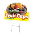 thumbnail image 1 of Fruit Cups 12" x 16" Yard Sign & Stake | Advertise Your Business | Stake Included Image On Front Only | Made in The USA, 1 of 3