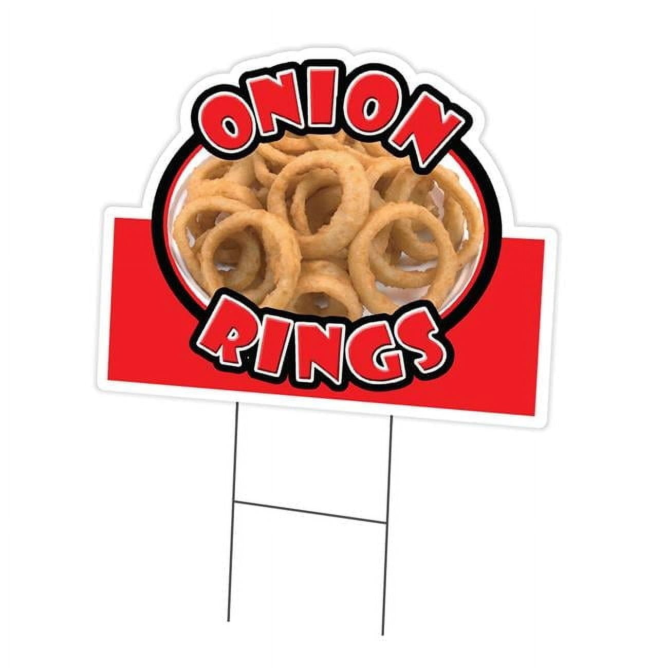 SignMission 12 x 16 in. Yard Sign & Stake - Onion Rings - Walmart.com