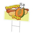 thumbnail image 1 of SignMission  12 x 16 in. Yard Sign & Stake - Papaya Dogs, 1 of 1