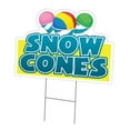 thumbnail image 1 of SignMission  12 x 16 in. Yard Sign & Stake - Snow Cones, 1 of 1