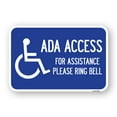 thumbnail image 1 of ADA Access for Assistance Ring Bell (With New Isa Symbol) | 12" X 18" Heavy-Gauge Aluminum Rust Proof Parking Sign | Protect Your Business & Municipality | Made in The USA, 1 of 4