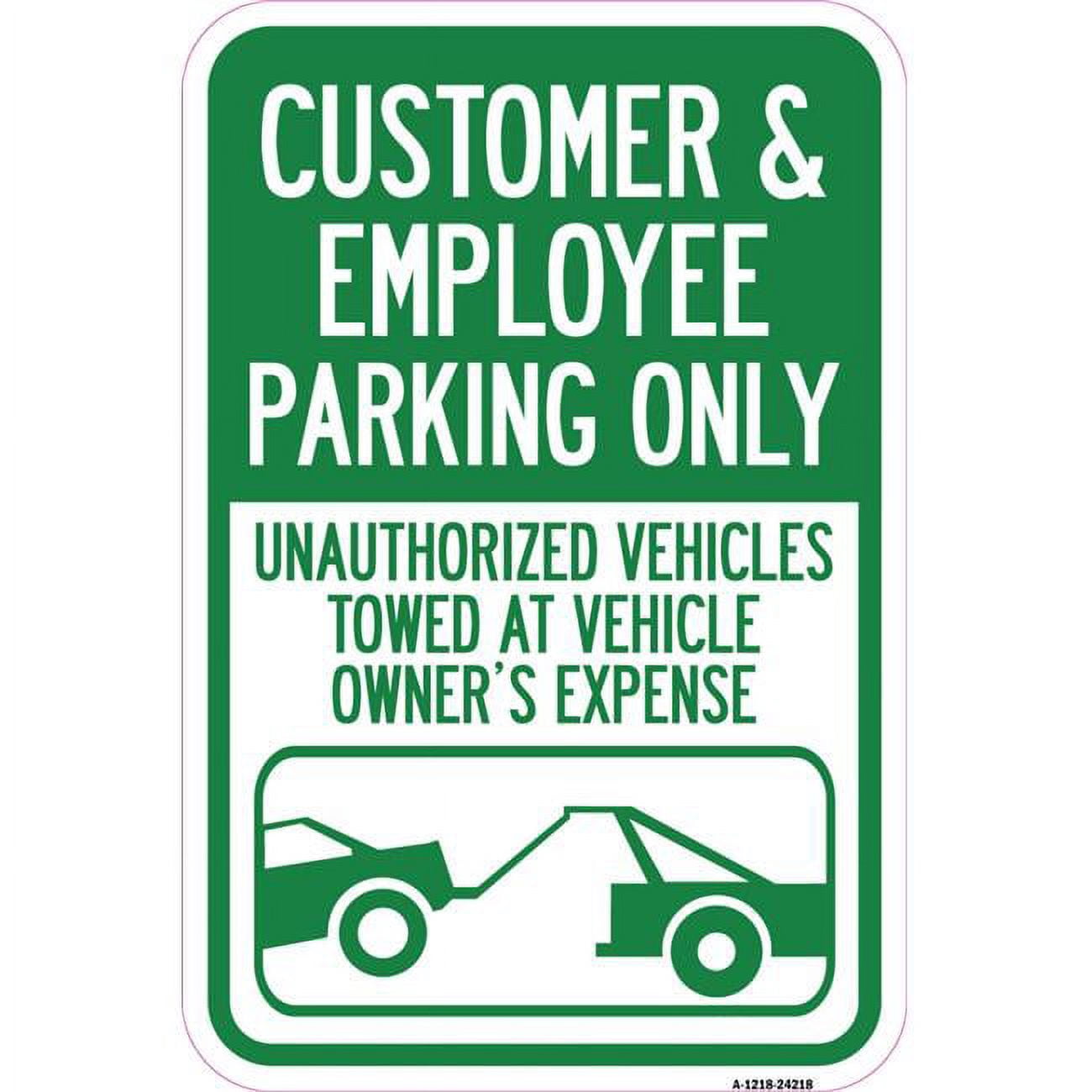 SignMission 12 x 18 in. Aluminum Sign - Customer & Employee Parking ...