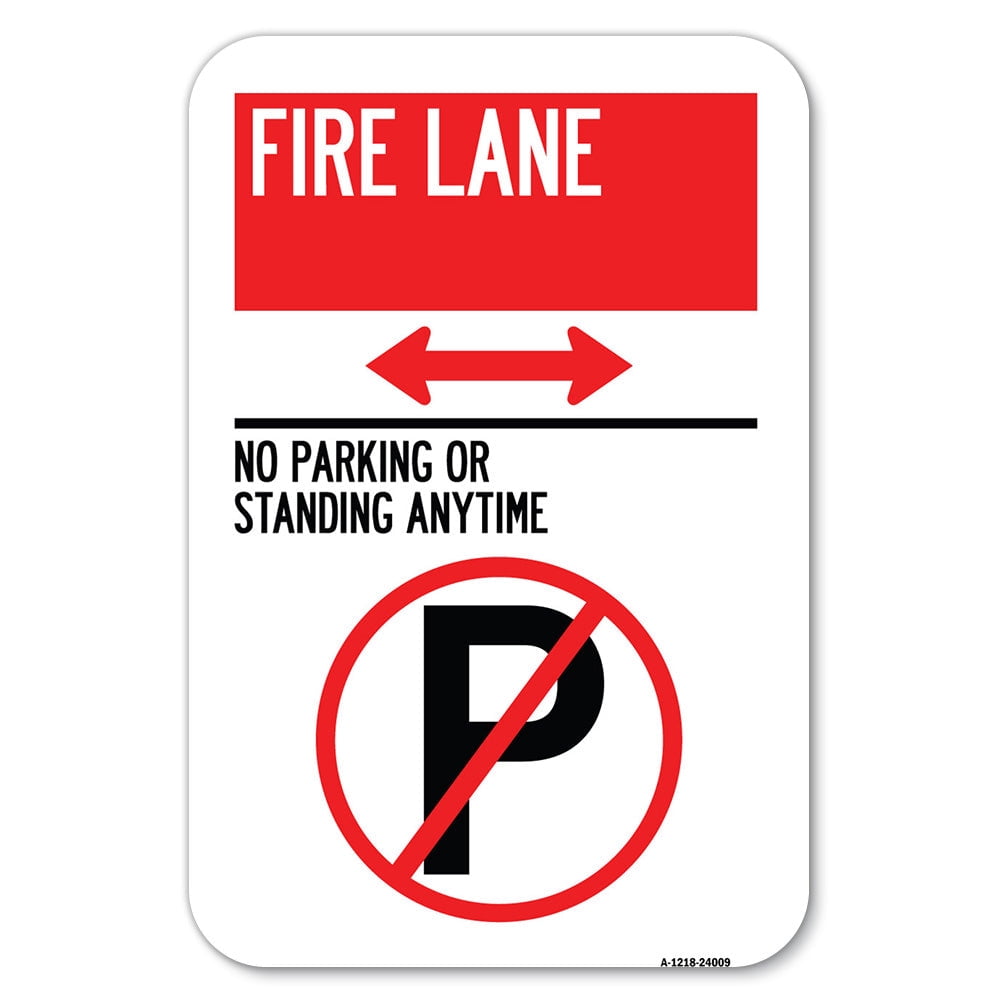 SignMission A-1218-24009 12 x 18 in. Aluminum Sign - Fire Lane - No ...