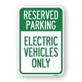 thumbnail image 1 of SignMission A-1218-23948 12 x 18 in. Aluminum Sign - For Electrical Cars Reserved Parking - Electric Vehicles Only, 1 of 4