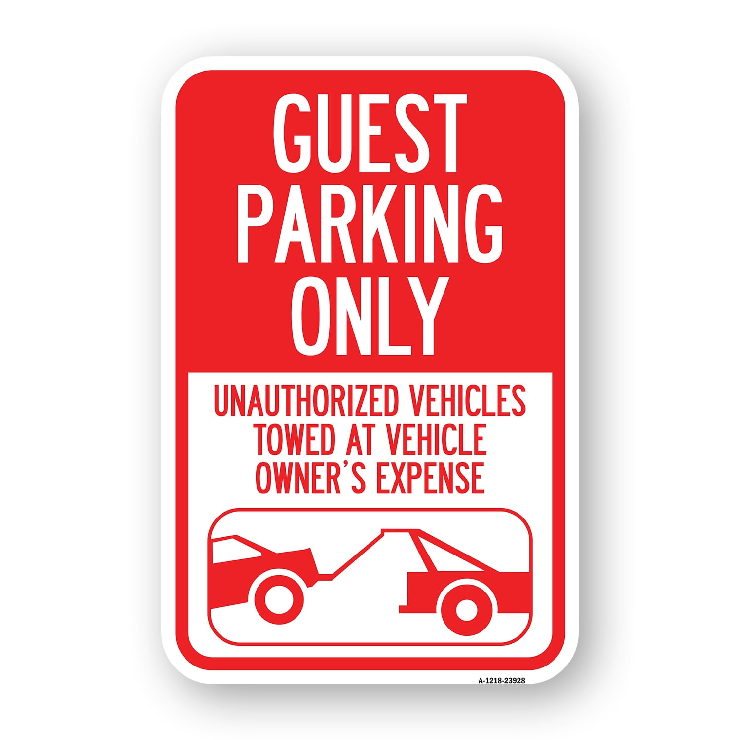 SignMission A-1218-23928 12 x 18 in. Aluminum Sign - Guest Parking Only ...