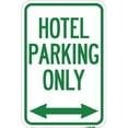 thumbnail image 1 of SignMission  12 x 18 in. Aluminum Sign - Hotel Parking Only with Bidirectional Arrow, 1 of 1