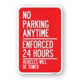 thumbnail image 1 of No Parking Anytime - Enforced 24 Hours Vehicles Will Be Towed | 12" X 18" Heavy-Gauge Aluminum Rust Proof Parking Sign | Protect Your Business & Municipality | Made in The USA, 1 of 4