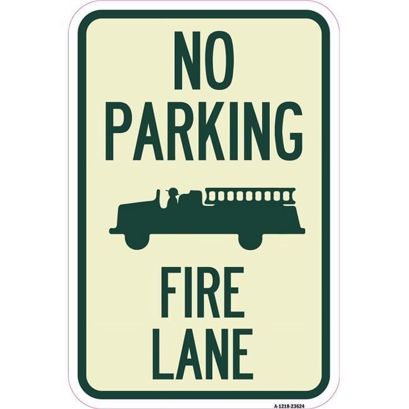SignMission 12 x 18 in. Aluminum Sign - No Parking Fire Lane with ...