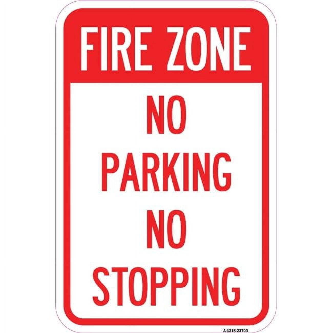 SignMission 12 x 18 in. Aluminum Sign - No Parking No Stopping ...