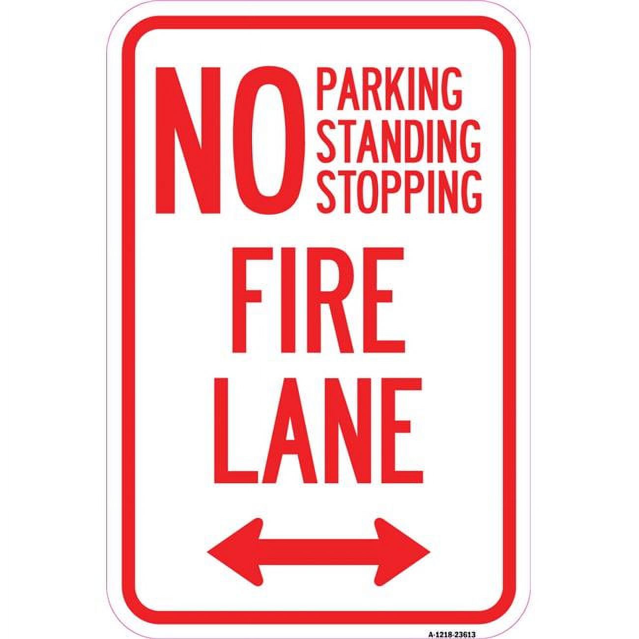 SignMission 12 x 18 in. Aluminum Sign - No Parking Standing or Stopping ...