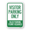 thumbnail image 1 of Parking Area Sign Visitors Parking Only - Valid Parking Permit Required | 12" X 18" Heavy-Gauge Aluminum Rust Proof Parking Sign | Protect Your Business & Municipality | Made in The USA, 1 of 4
