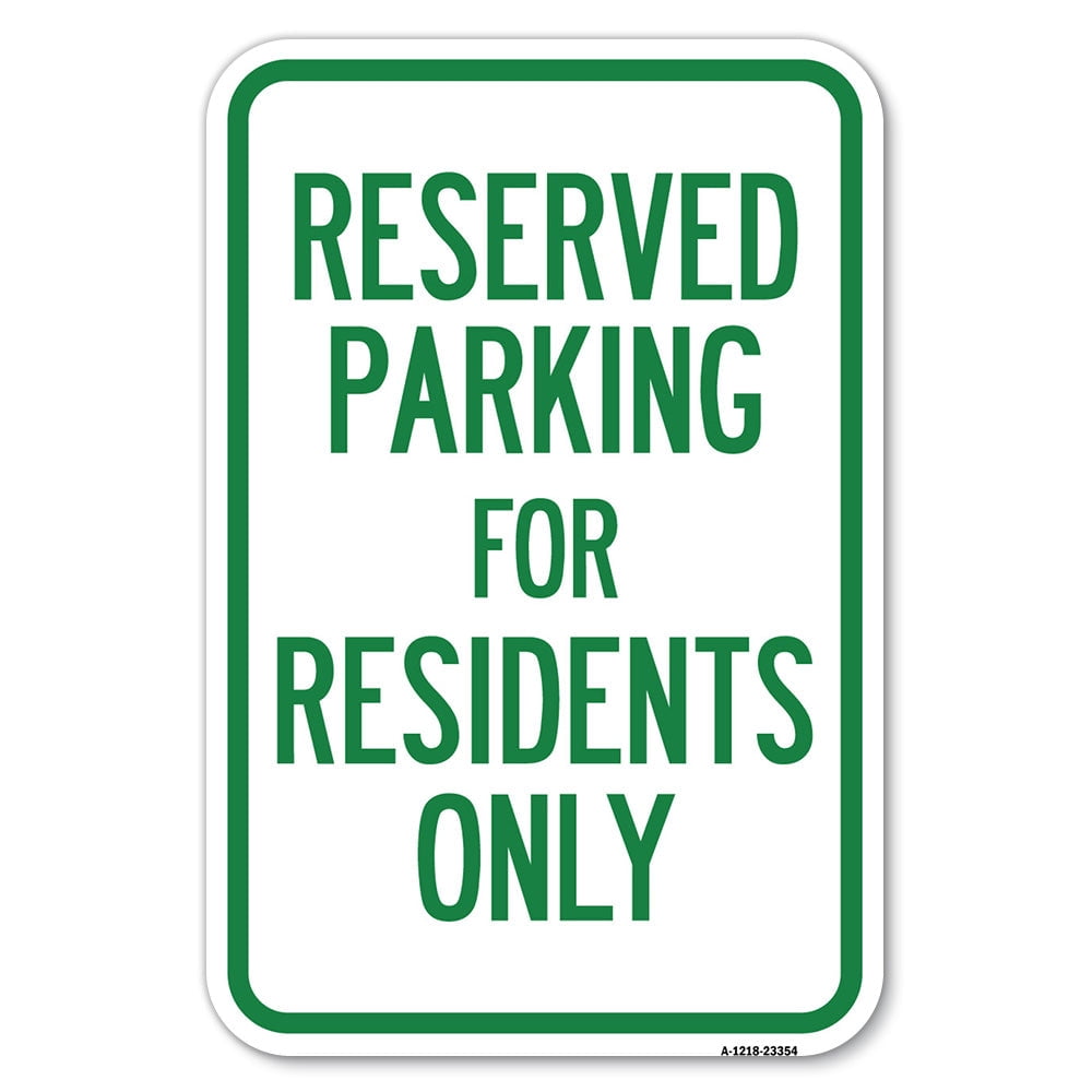 SignMission A-1218-23354 12 x 18 in. Aluminum Sign - Parking Space ...