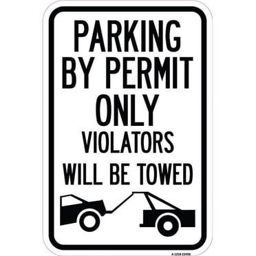 SignMission 12 x 18 in. Aluminum Sign - Reserved Parking Violators Will ...