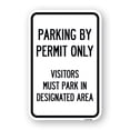 thumbnail image 1 of SignMission  12 x 18 in. Aluminum Sign - Parking by Permit Only Visitors Must Park in Designated Area, 1 of 4