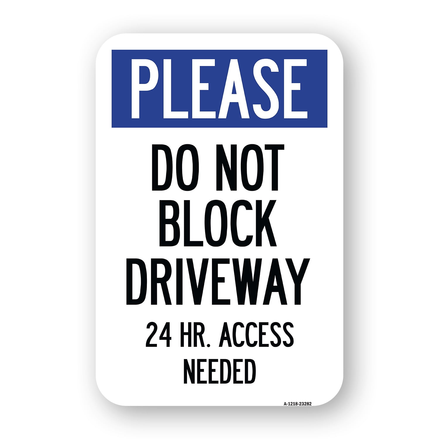 SignMission A-1218-23282 12 x 18 in. Aluminum Sign - Please Do Not ...