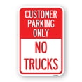 thumbnail image 1 of SignMission A-1218-23051 12 x 18 in. Aluminum Sign - Reserved Parking Sign Customer Parking Only No Trucks, 1 of 4