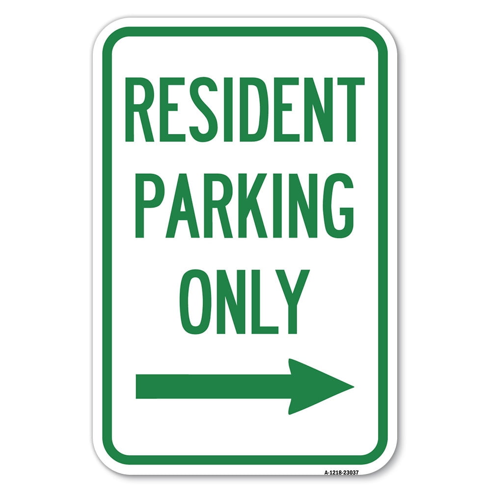 Angle Parking Only (with Bidirectional Arrow) 1 | 12" X 18" Heavy-Gauge Aluminum Rust Proof Parking Sign | Protect Your Business & Municipality | Made