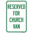 thumbnail image 1 of SignMission  12 x 18 in. Aluminum Sign - Reserved for Church Van, 1 of 1