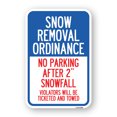 thumbnail image 1 of Snow Removal Ordinance - No Parking After 2 Snowfall | 12" X 18" Heavy-Gauge Aluminum Rust Proof Parking Sign | Protect Your Business & Municipality | Made in The USA, 1 of 4