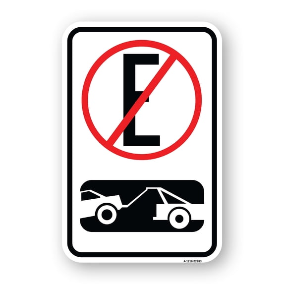 Spanish Parking Control Sign No Estacionar (No Parking) (With Symbol) | 12" X 18" Heavy-Gauge Aluminum Rust Proof Parking Sign | Protect Your Business & Municipality | Made in The USA