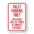 thumbnail image 1 of SignMission A-1218-22759 12 x 18 in. Aluminum Sign - Valet Parking Only Violators Will Be Towed At Owners Expenses, 1 of 4