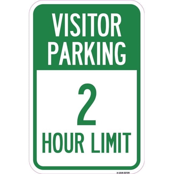SignMission 12 x 18 in. Aluminum Sign - Visitor Parking Sign Visitor ...