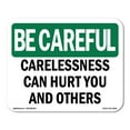 thumbnail image 1 of OSHA BE CAREFUL Sign - Carelessness Can Hurt You And Others | Aluminum Sign | Protect Your Business, Work Site, Warehouse & Shop Area | Made in the USA, 1 of 6