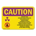 thumbnail image 1 of OSHA CAUTION RADIATION Sign - Radiation Area Radiation Levels With Symbol | Aluminum Sign | Protect Your Business, Work Site, Warehouse | Made in the USA, 1 of 6