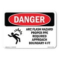 thumbnail image 1 of OSHA Danger Sign - Arc Flash Hazard Proper PPE |  Aluminum Sign | Protect Your Business, Construction Site, Warehouse & Shop Area |  Made in The USA, 1 of 6