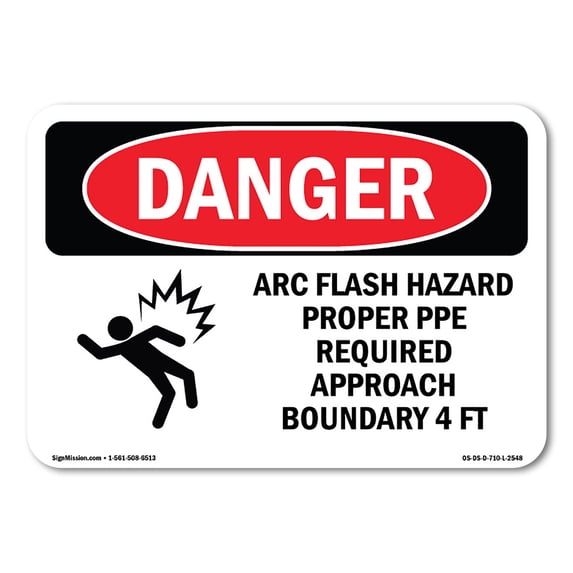 OSHA Danger Sign - Arc Flash Hazard Proper PPE | Aluminum Sign | Protect Your Business, Construction Site, Warehouse & Shop Area | Made in The USA