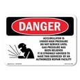 thumbnail image 1 of OSHA Danger Sign - Accumulator Is Under High Pressure |  Aluminum Sign | Protect Your Business, Construction Site, Warehouse & Shop Area |  Made in The USA, 1 of 6