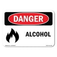 thumbnail image 1 of OSHA Danger Sign - Alcohol |  Aluminum Sign | Protect Your Business, Construction Site, Warehouse & Shop Area |  Made in The USA, 1 of 6