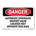 thumbnail image 1 of OSHA Danger Sign - Automatic Sprinkler Shutoff Valve Located |  Aluminum Sign | Protect Your Business, Construction Site, Shop Area |  Made in The USA, 1 of 6