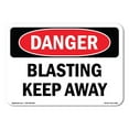 thumbnail image 1 of SignMission OS-DS-A-1218-L-2489 12 x 18 in. OSHA Danger Sign - Blasting Keep Away, 1 of 6