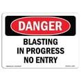 thumbnail image 1 of OSHA Danger Sign - Blasting In Progress No Entry |  Aluminum Sign | Protect Your Business, Construction Site, Warehouse & Shop Area |  Made in The USA, 1 of 6