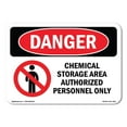 thumbnail image 1 of SignMission OS-DS-A-1218-L-1913 12 x 18 in. OSHA Danger Sign - Chemical Storage Area, 1 of 6